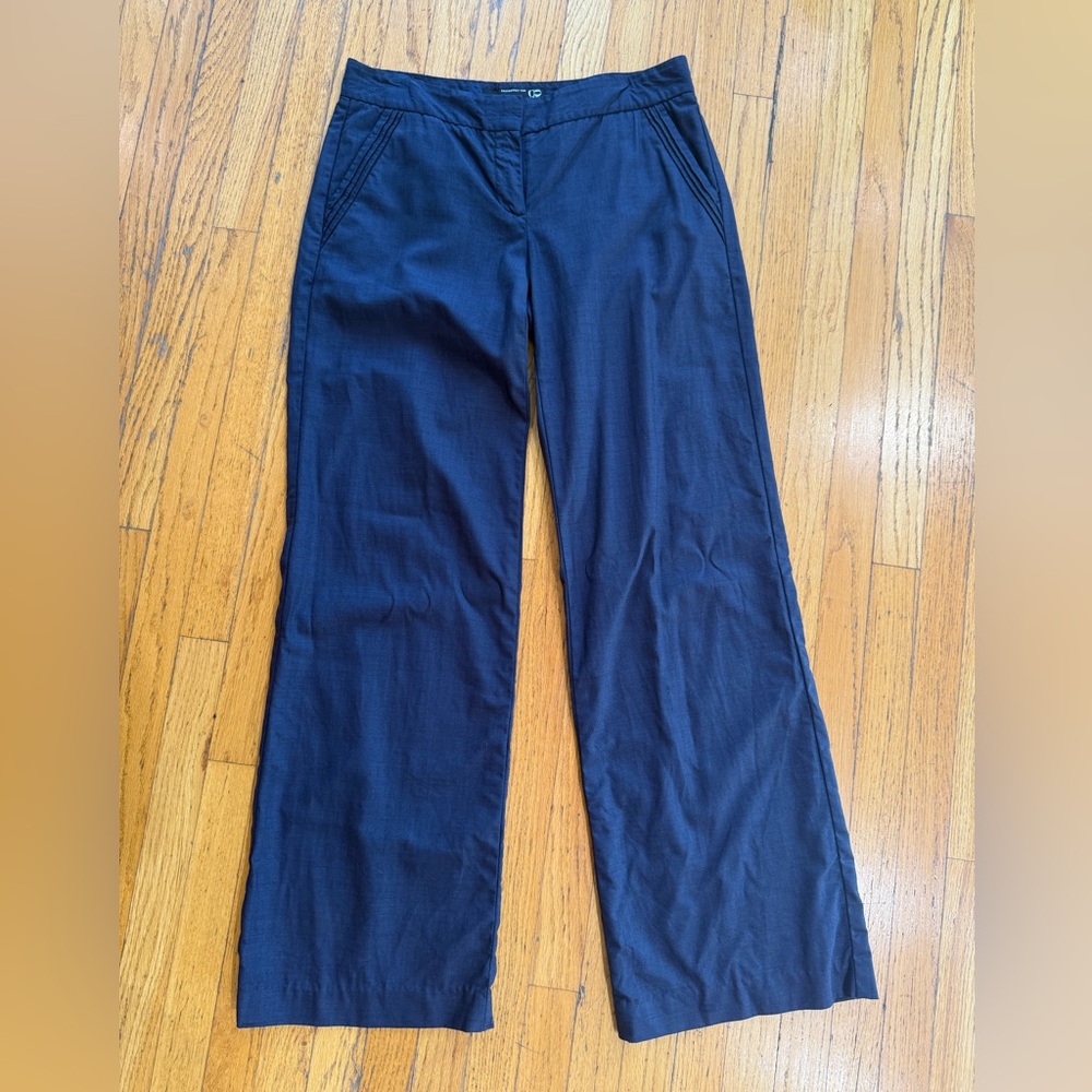 Theory Navy Blue Wide-Leg Pants